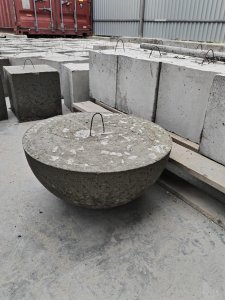 Полусфера бетонная 500*250мм. 75кг.